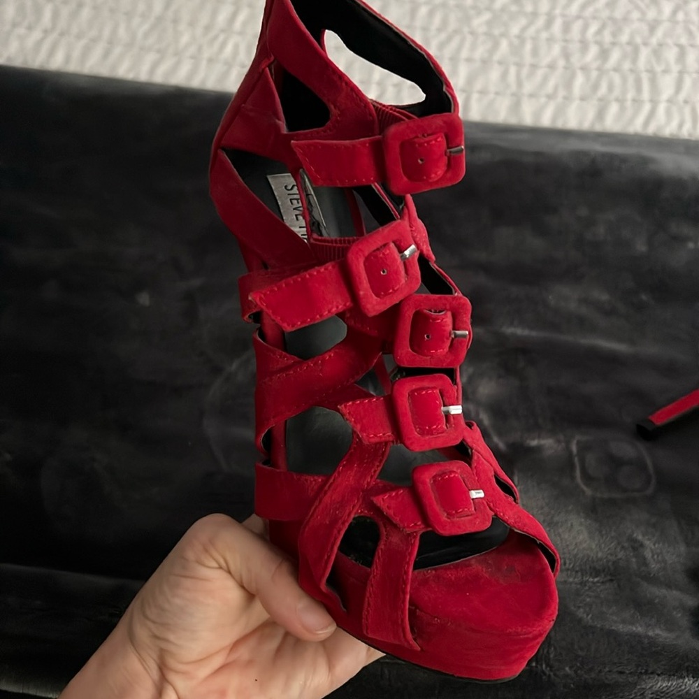 Steve  Madden sway color red stilettos never been used Beautiful shoes